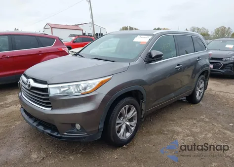 2015 Toyota Highlander Xle V6 from USA, damaged, VIN 5TDJKRFH0FS130429